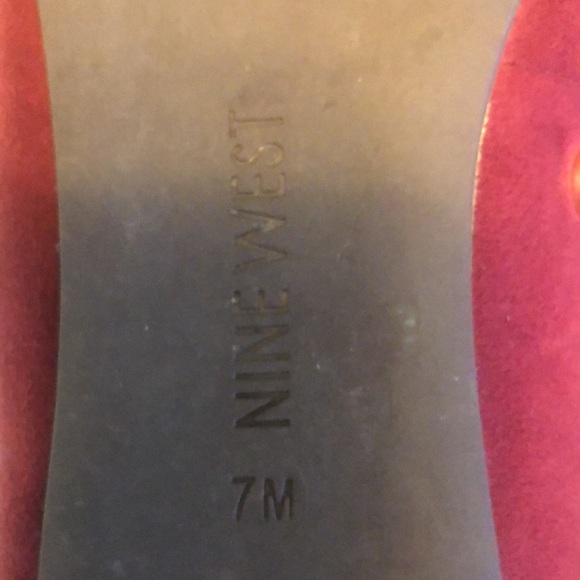 Nine West Morton ballet flat in wine with embellished beads and stones Sz 7M - Picture 8 of 8